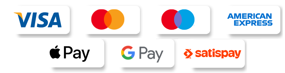 Mastercard, Visa, Amex, Google Pay, Apple Pay